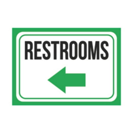 bathroom sign with arrow male this button opens dialog that displays additional images for this product with the option to zoom in or out restrooms left arrow print black green white poster business office bathroom sign with arrow male this button opens dialog that displays additional images for this product with the option to zoom in or out restrooms left arrow print black green white poster business office